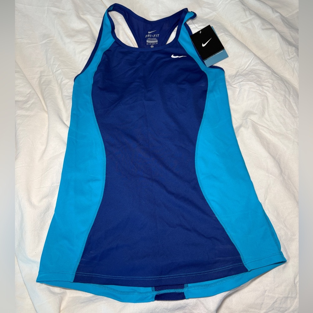 Nike Dri-FIT Blue and Aqua Tank Top